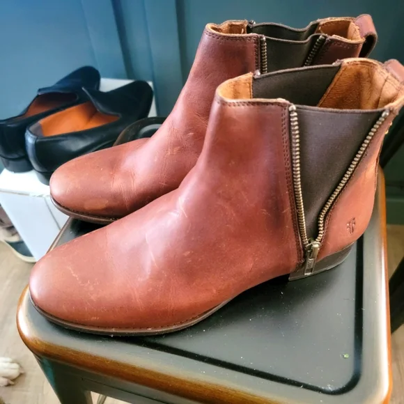 Frye Shoes Frye Carly Chelsea Boot Cognac 95 Poshmark